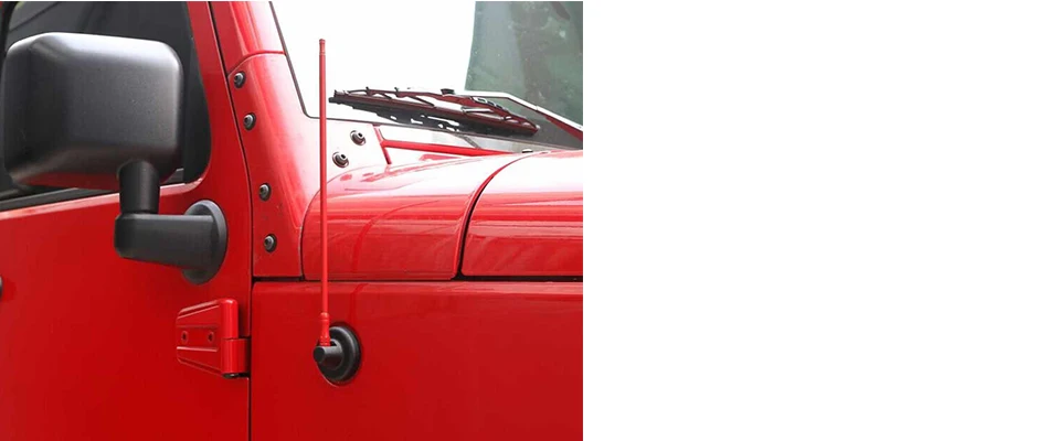 DWCX Автомобильная Красная 13 ''33 см металлическая антенна Подходит для Jeep Wrangler JL JK 33x0,7 см