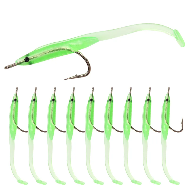 

Hot Selling with Hook Baby Eels Night Light Silica Gel Lure Soft Bait 7 Centimeter 1 Grams Lure Bait Fishing Gear 10 of a Bag