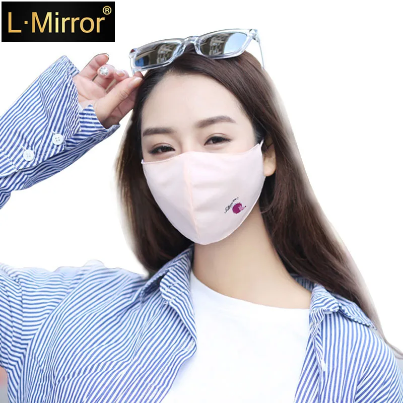 

L.Mirror 1PCS Cotton Girls Mouth Face Mask Hedgehog Muffle Face Mouth Masks Dustproof Antibacterial Washable Reusable Comfy Ma
