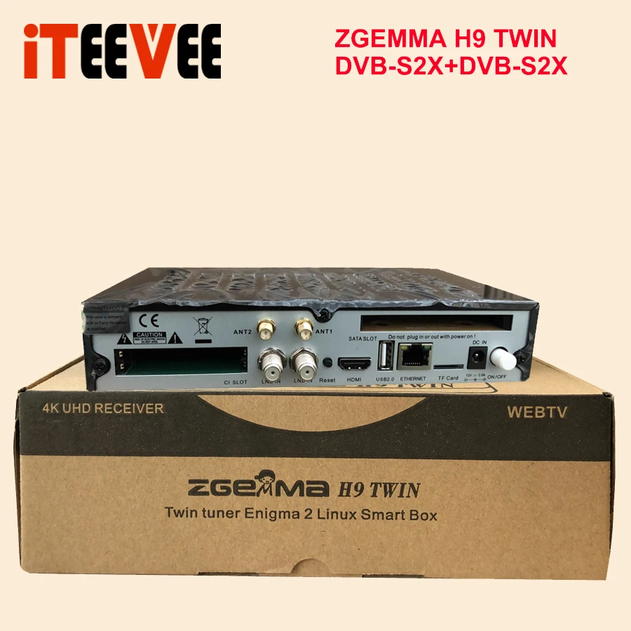 4K Linux Zgemma H9 двойной 2x DVB-S2X HEVC H.265 wifi Встроенный 2* CI+ IP tv BOX