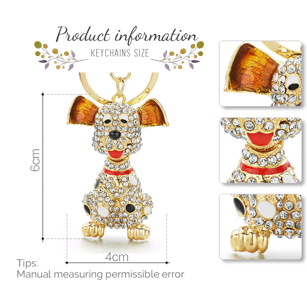 Далафул далматинская собака с кристаллами подвесные брелоки брелки для
