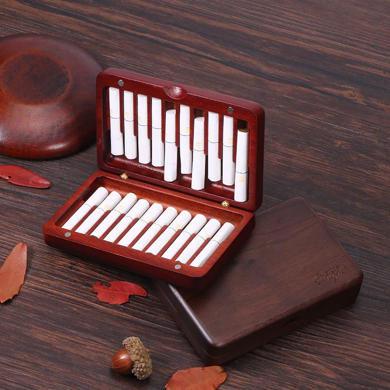 

Fashion Magnetic Solid Wood Case For Iqos Box 20Pcs Cigarette Holder For Iqos Case Cartridge Box Smoke Egg Storage Box