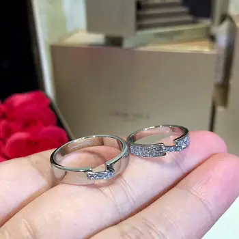 

S925 sterling silver couple engagement ring Korean edition fashion trend wedding ring couple engagement ring jewelry
