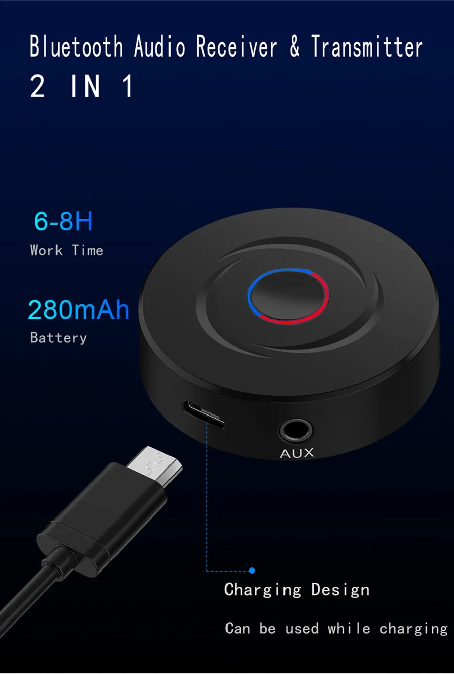 VIKEFON Bluetooth 5,0 приемник и передатчик 2в1 RCA 3,5 мм AUX Jack аудио музыка стерео беспроводной адаптер для динамика ТВ автомобиля ПК