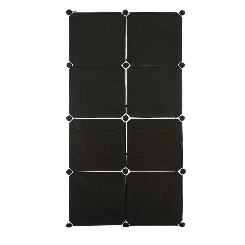 

8 Lattice DIY Assembled Wardrobe Simple Wardrobe Hanging Clothes Storage Cabinet Baby Wardrobe Home Furniture