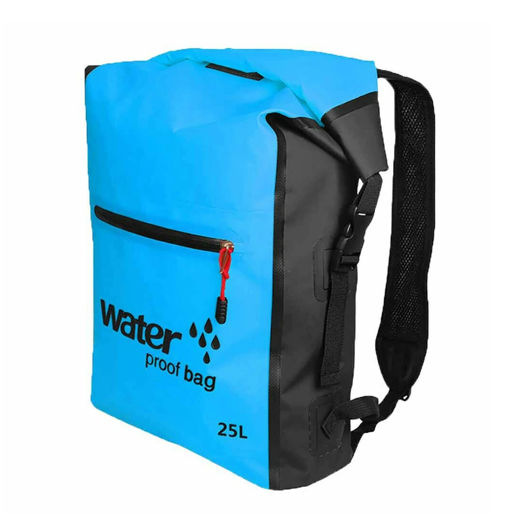 25L Открытый водонепроницаемый плавательный мешок рюкзак ведро сухой мешок сумки для хранения Рафтинг Спорт Каякинг каноэ путешествия пакет - Цвет: Синий цвет