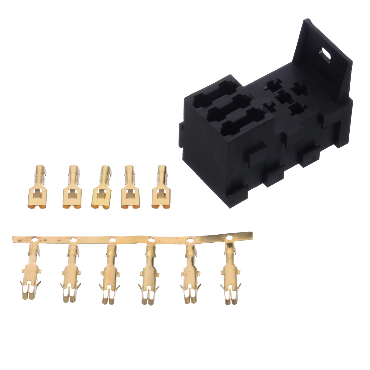 3 Way Car Seat Medium Relay Fuse Box Assembly 4/5 Pin Relay Flasher Relay ATO Fuses Holder Socket Box
