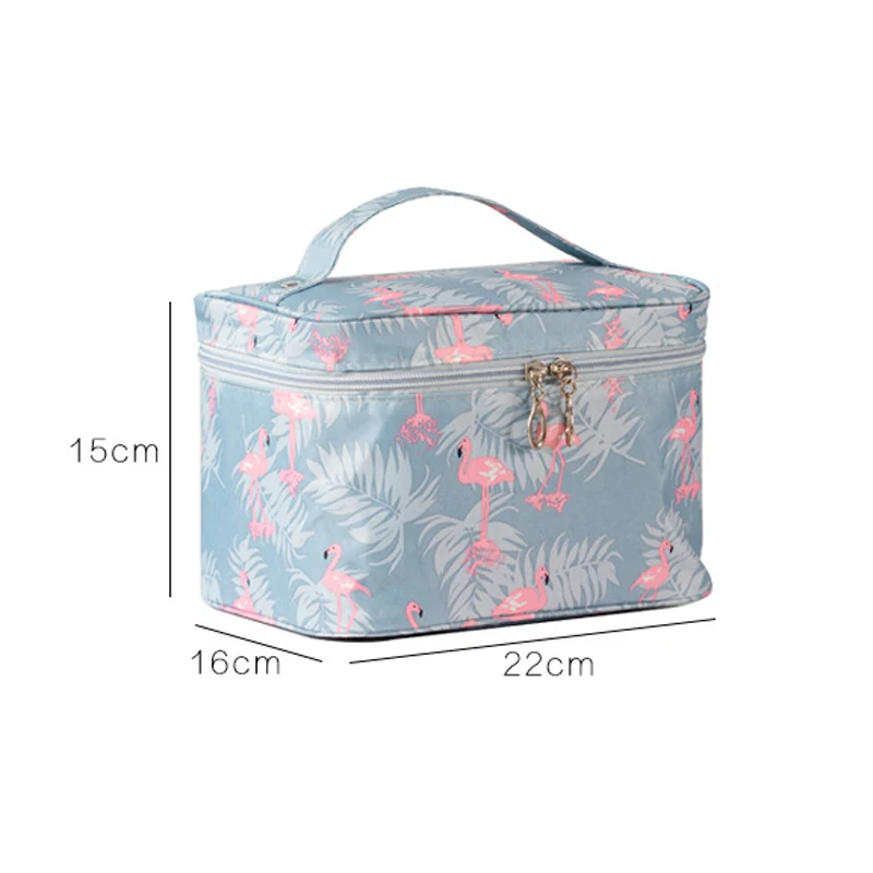 FUDEAM Polyester Multifunction Women Cosmetic Bag Travel Toiletries Storage Organize HandBag Waterproof Female Brush MakeUp Case