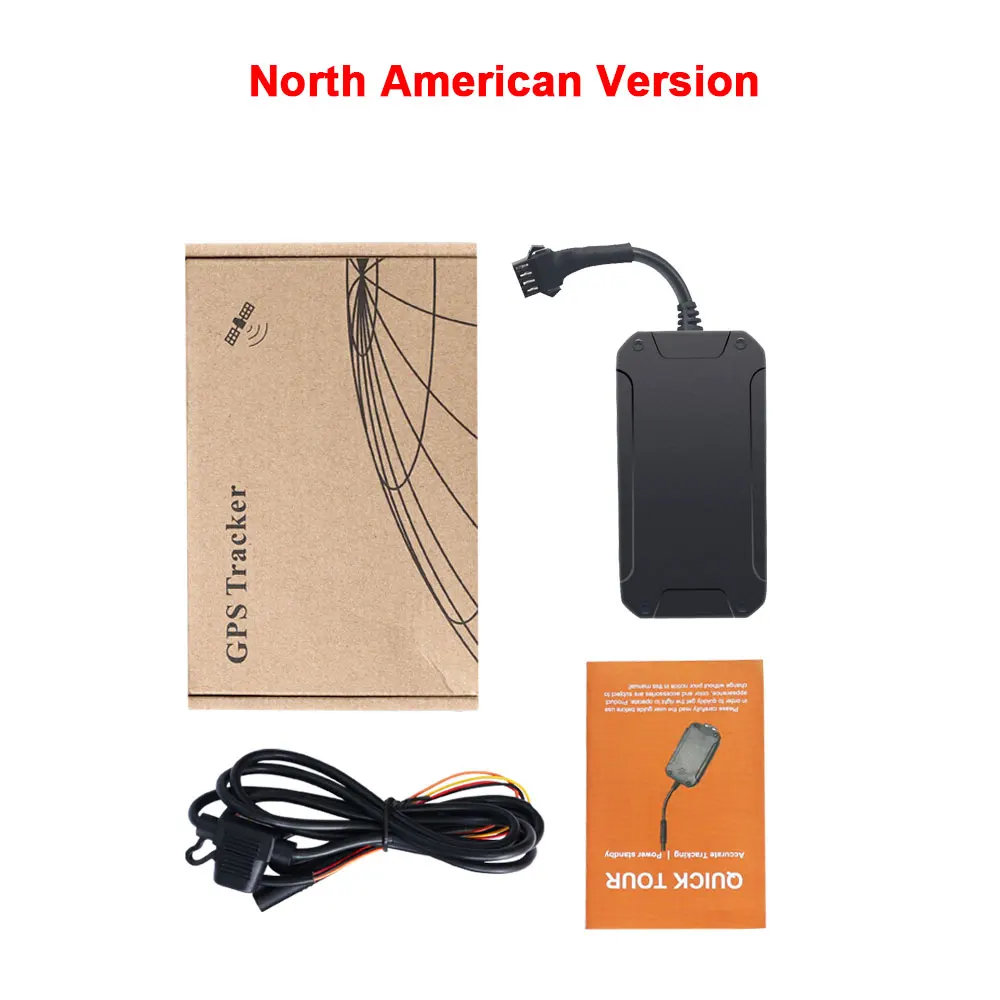 North American Автомобильный gps трекер 4G LTE WCDMA GSM устройство слежения автомобиля gps локатор для мотоцикла водонепроницаемый отслеживание в реальном времени отрезание масла двигателя - Цвет: North American