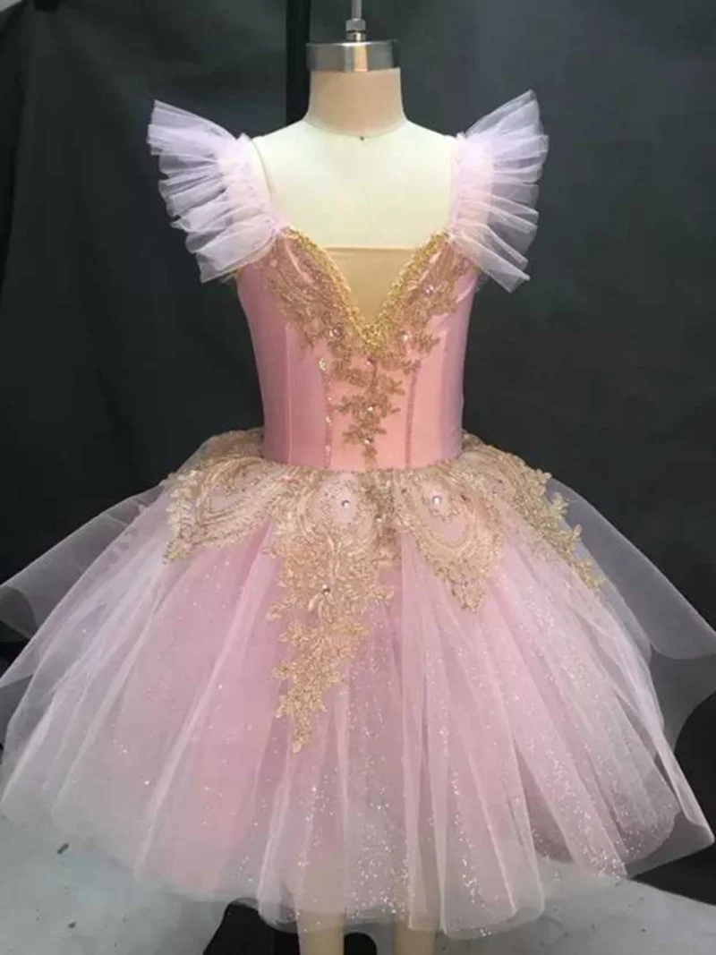 Adult Pink Long Tutu Ballet Dress Girls Professional Gymnastics Leotard Giselle White Swan Lake Ballet Dance Costume For Women