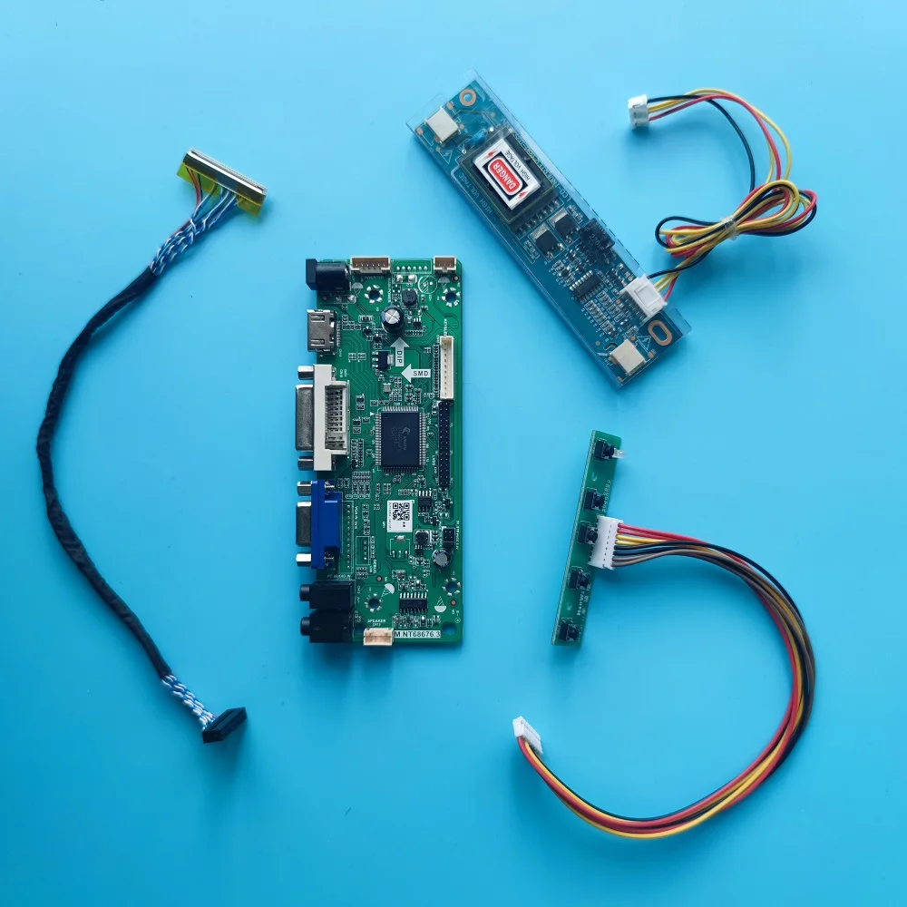 

M.NT68676 HDMI-совместимый + DVI + аудио + VGA + плата драйвера ЖК-контроллера, дисплей для M185XW01 1366*768 18,5 светодиодный экран «сделай сам»