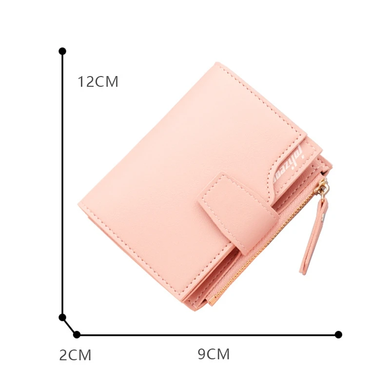 Hasp Women Wallet Fashion Bags For Women Short Wallet Pu Leather Purse Female Money Small Zipper Coin Pocket Portafoglio Donna 2