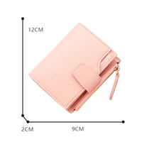Hasp Women Wallet Fashion Bags For Women Short Wallet Pu Leather Purse Female Money Small Zipper Coin Pocket Portafoglio Donna 2