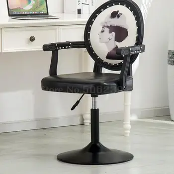 

European Bar Chair Bar Chair Rotary Lift Back Chair Armor Chair Beauty Bar Chair High-legged Bar Bench Special