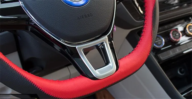 Авто Крышка рулевого колеса, отделка рулевого колеса для volkswagen passat B8, ABS хром, авто аксессуары, 1 шт