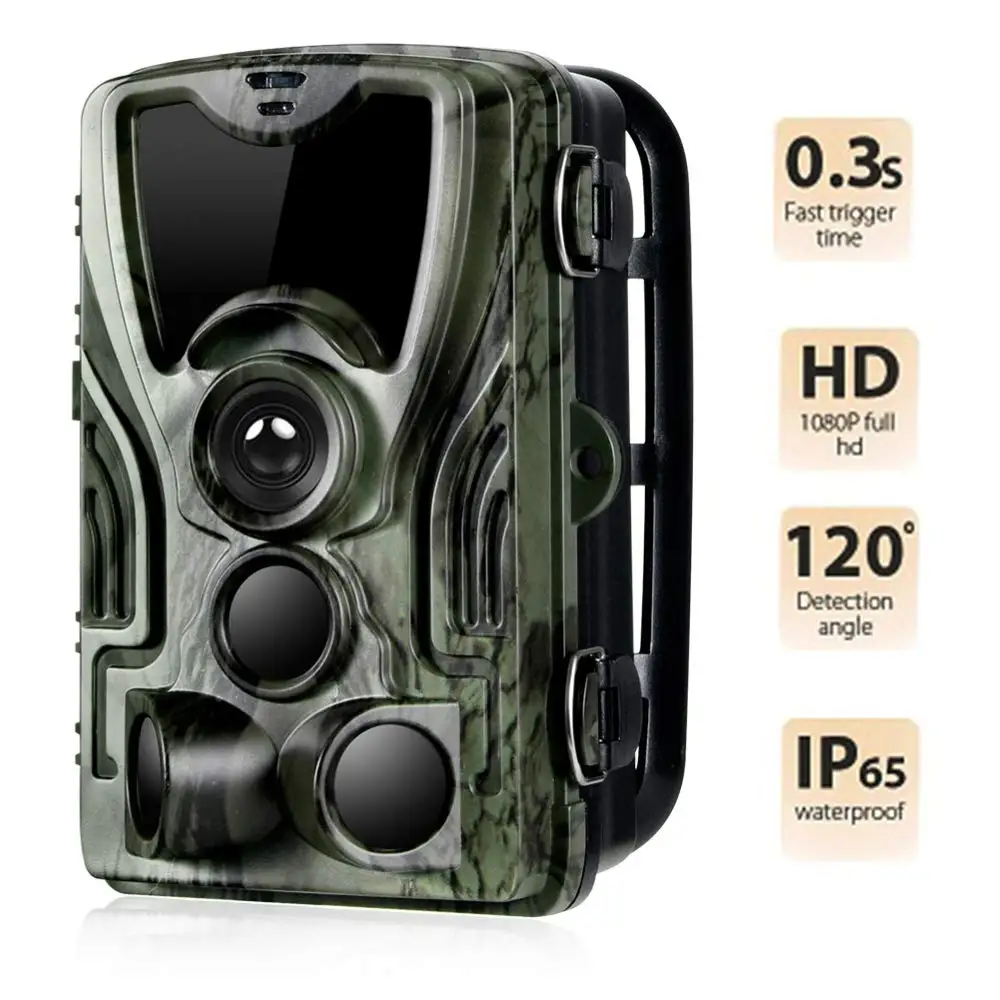 Беспроводная охотничья фотоловушка HC801A с ЖК экраном 2 4 дюйма 16 МП 1080P|Камеры для