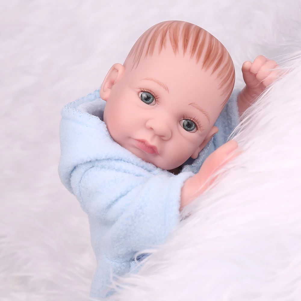 Миниатюрные куклы Reborn 11 дюймов Кукла Baby Boy мягкое тело винил силикон кукла для
