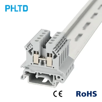 

Din Rail Terminal Blocks 10Pcs UK-2.5B Universal Connector terminal Rail type Screw Connector Electrical Terminator UK2.5B