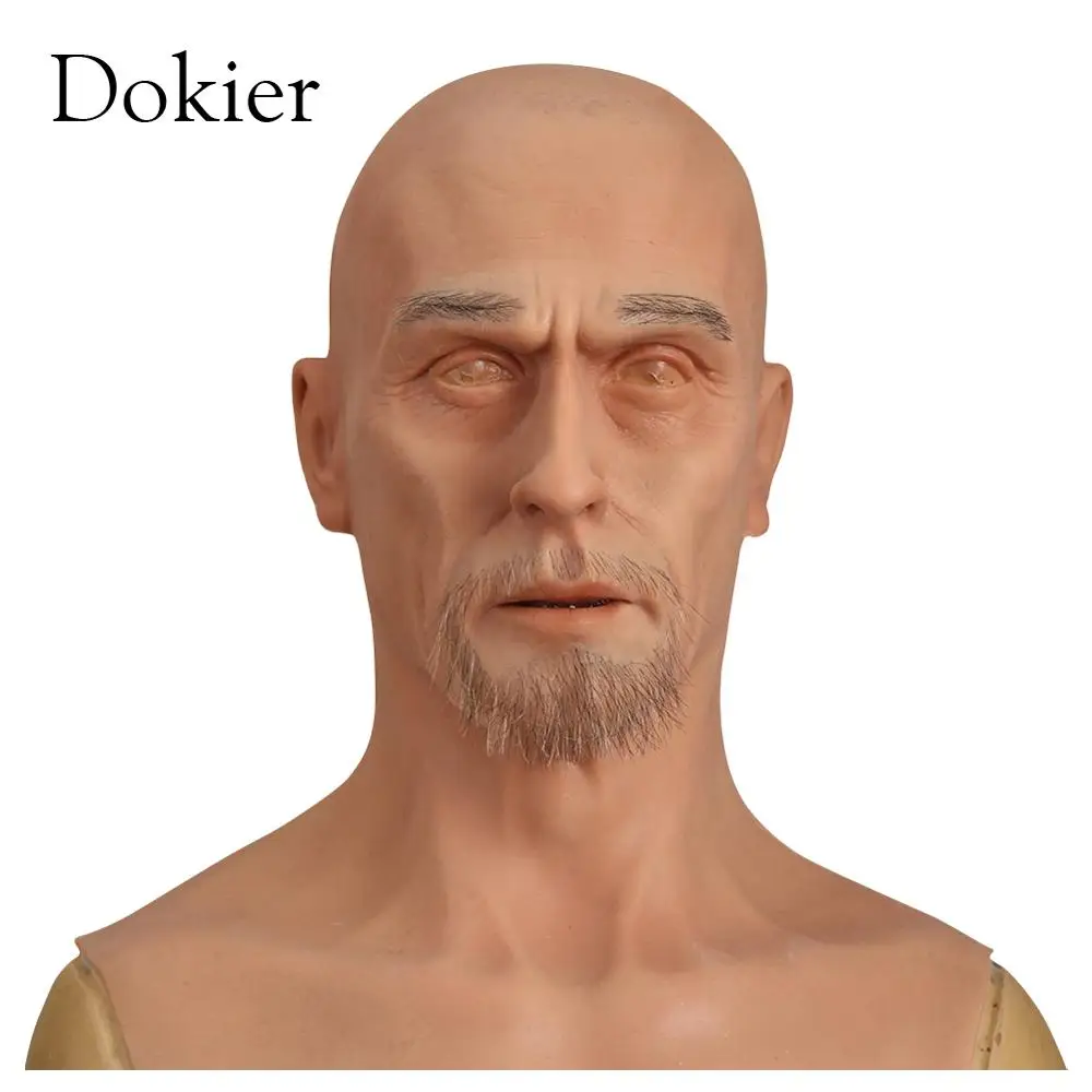Реалистичный силиконовый головной убор Dokier ручная работа Полный мужской