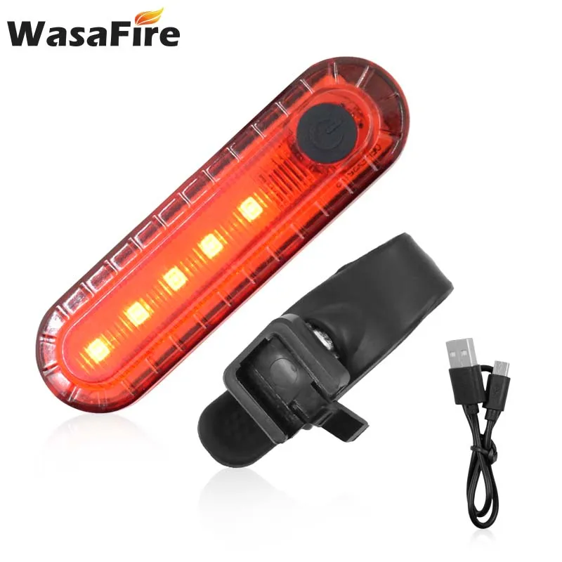 Красный WasaFire, USB Перезаряжаемый велосипедный задний светильник Предупреждение ющий о безопасности, велосипедный задний светильник, 4 режима, светодиодный велосипедный задний светильник, Предупреждение Лампы Безопасности - Цвет: Красный