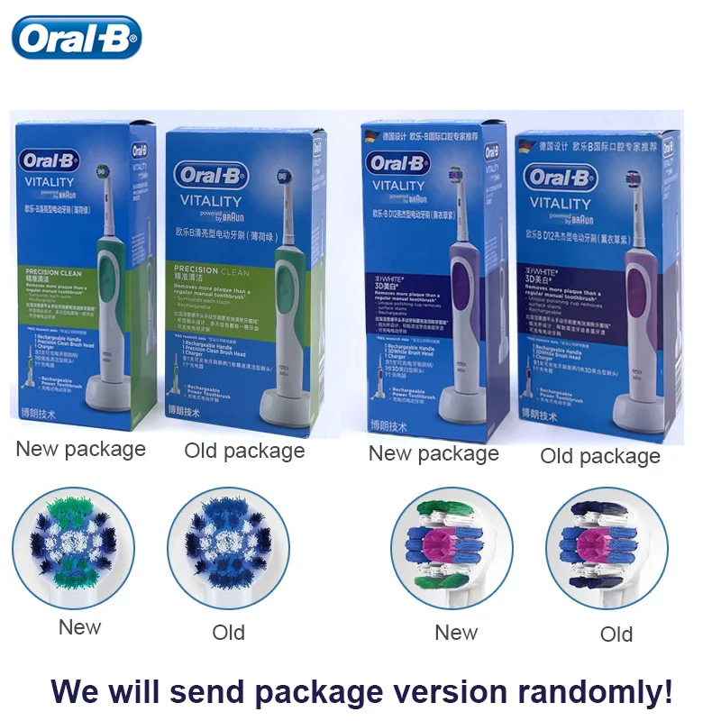 Electric Toothbrush Oral B with 8 Brush Heads + Storage Box