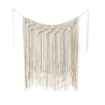 

Newly Macrame Wall Hanging Cotton Handmade Woven Wall Tapestry Large Boho Wedding Backdrop Decor