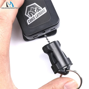 

360-degree Retractable Buckle Rotatable Cable Puller Diving Black Plastic