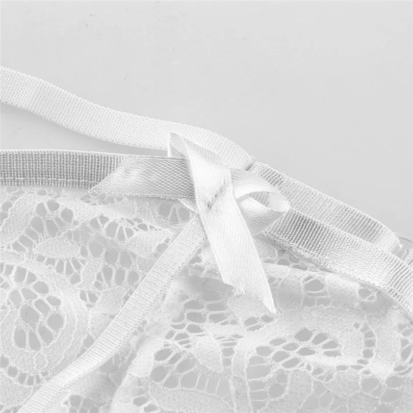Wireless Bra Bow Thong Leg Ring Erotic Lingerie Set S-3XL Sexy Underwear Plus Size Soutien Gorge Sexy Erotique 40NOV2204
