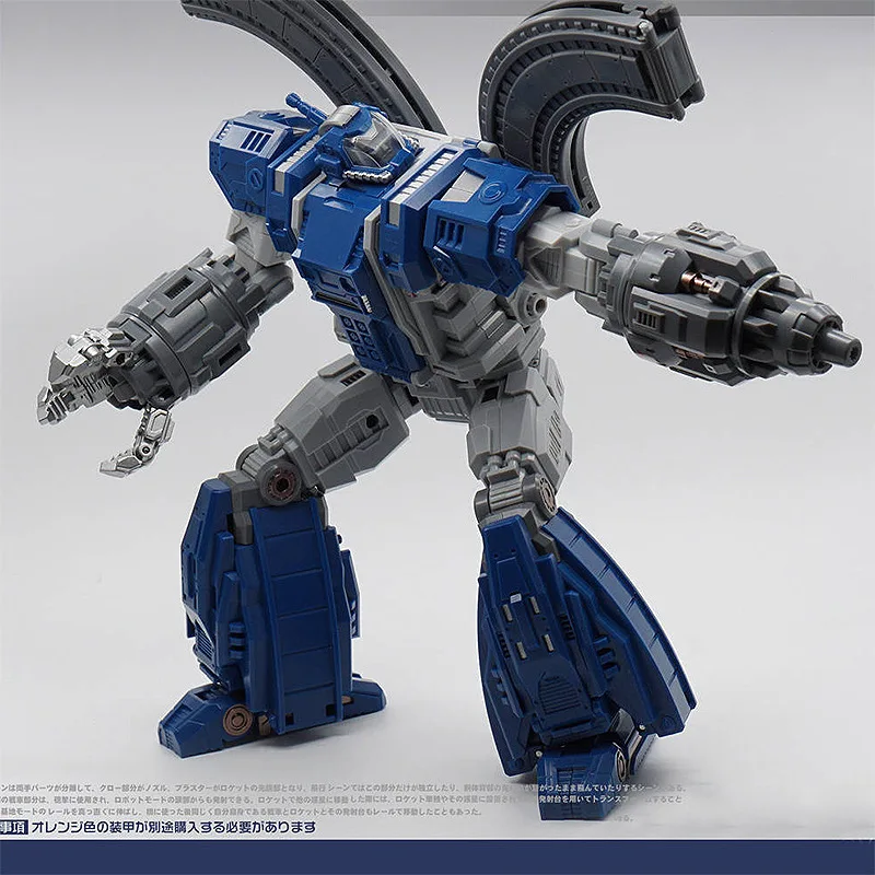 

MFT Mf-34 Omega Supreme Heterochromatic Version Pang Long Transformation Toy Jingang sai star Commemorative Edition Blue Base
