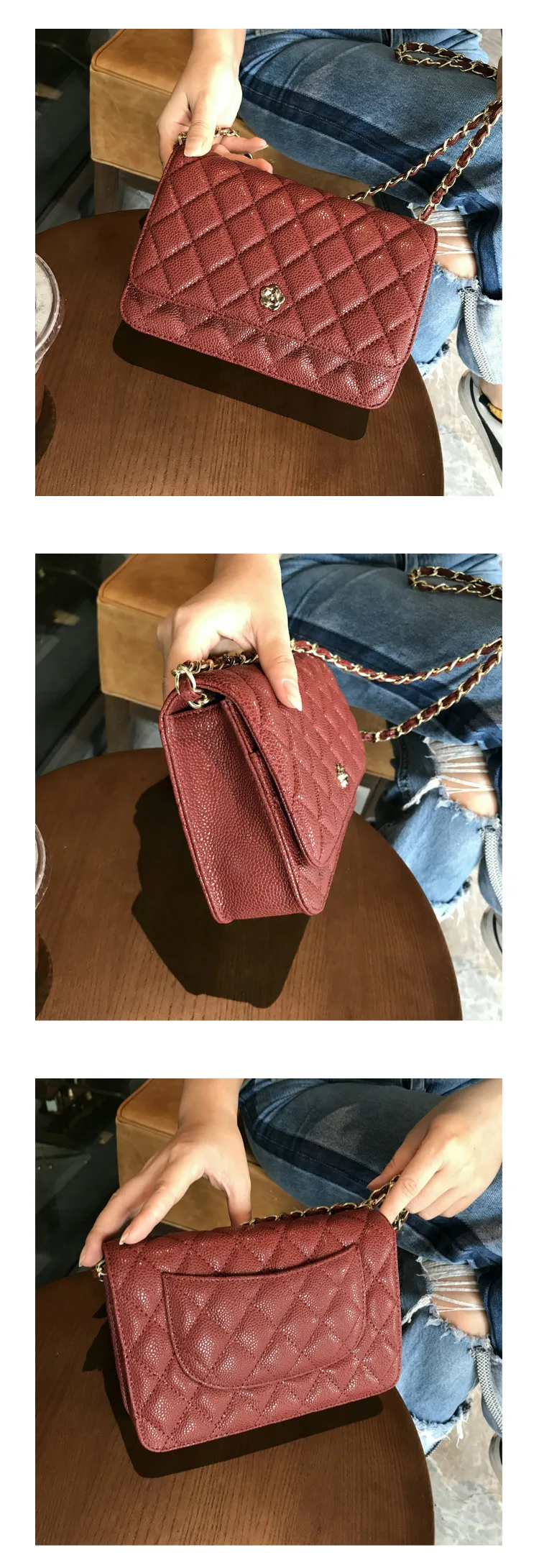 Универсальная сумка на плечо с бриллиантовой цепочкой, модная маленькая сумка, стильная ромбовидная новая ароматная ветерок сумка для хранения обеда, сумка клатч, женские сумки