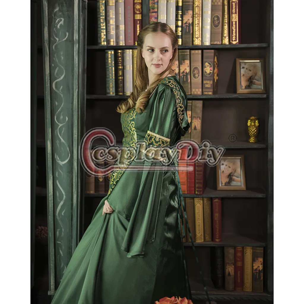 Cosplaydiy средневековое зеленое платье для взрослых queen Elizabeth платье в тюдоровском стиле L320