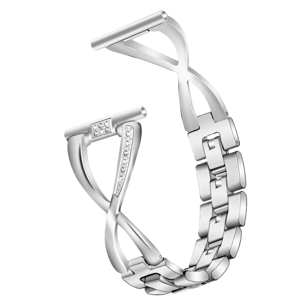 

Bling Metal Strap For Samsung Galaxy Watch 3 45mm 41mm Active 2 44mm 40mm Stainless Steel Strap For Huawei Watch GT 2 Band
