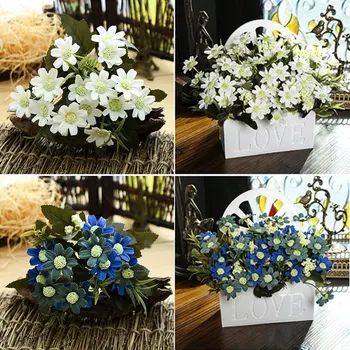 16 Heads Blossom Cosmos Artificial Flower European Style Bouquet Spring Wedding Fake Flower Home Party Decoration Craft Flower