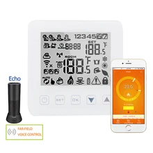 Alexa Wifi термостат 3A термостат для нагрева воды сенсорный экран ЖК-дисплей функция памяти комнатный термостат IOS/Android зимний термостат