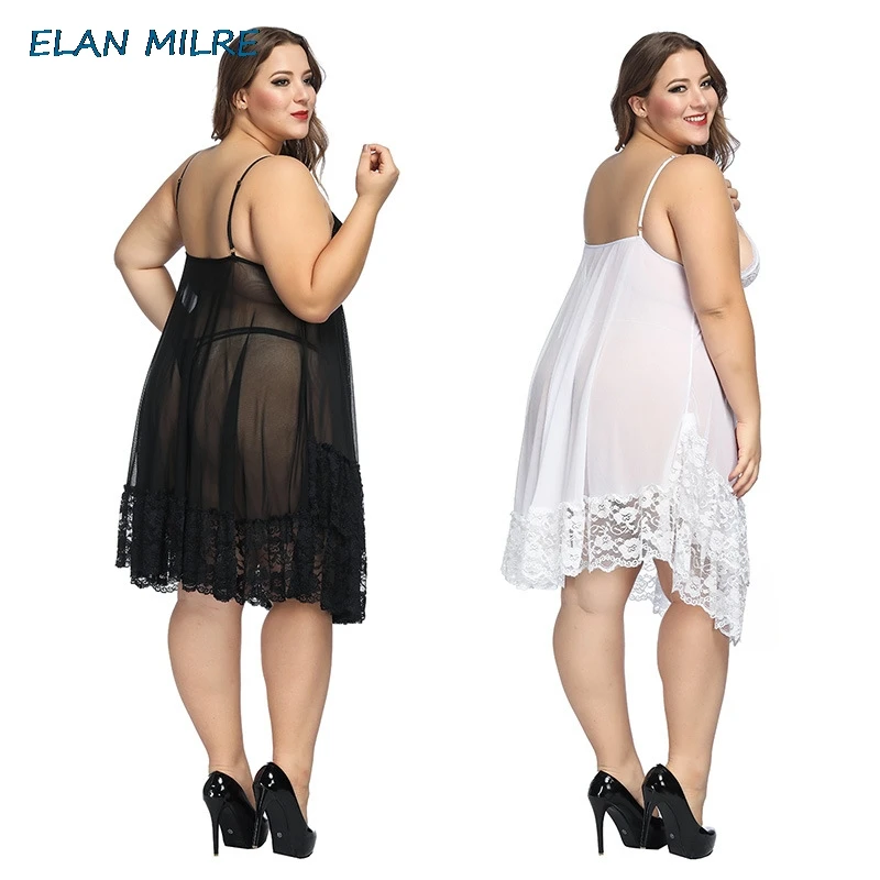 

Plus size 6xl lingerie sleepwear White Night Gown Lingerie Ladies Sexy Lace Babydolls Sleepwear womens erotic sling Homewear