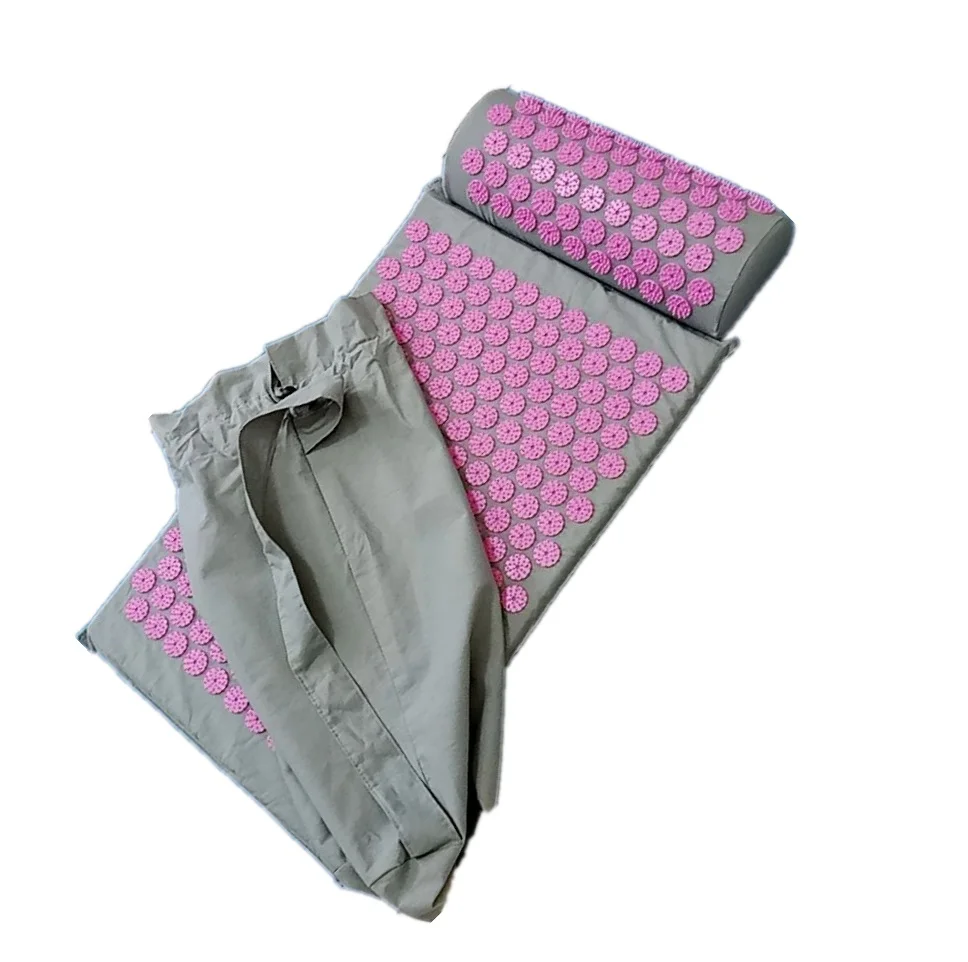 pillow x mat x bag Массажер(приблизительно 67*42 см) подушка коврик Акупрессура снимает боль в спине тела шип Подушка Акупунктура Массажный коврик с подушкой - Цвет: pillow x mat x bag