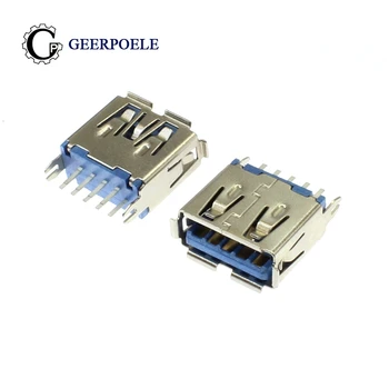 

10 pcs/lot USB Inline 30V 1.5A Connectors 9p USB Female Port Jack Tail Socket PCB Electric Terminals
