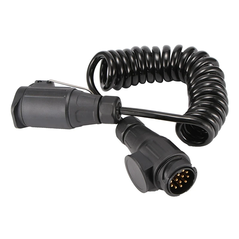 13 Pin Plug And Socket Trailer With Spring Cable 300Cm Extension Wiring Caravan Connectors Car Accessories |