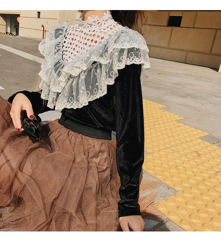 Dowisi Spring Korean-style WOMEN'S Wear Versitile Fashion Gauze Skirt Tutu High-waisted Long Skirts F6250