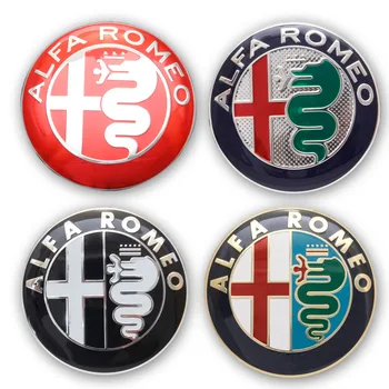 

2pcs 7.4cm ALFA ROMEO Car Logo emblem Badge sticker for Mito 147 156 159 166 Giulietta Mito Spider GT Car-styling Accessories