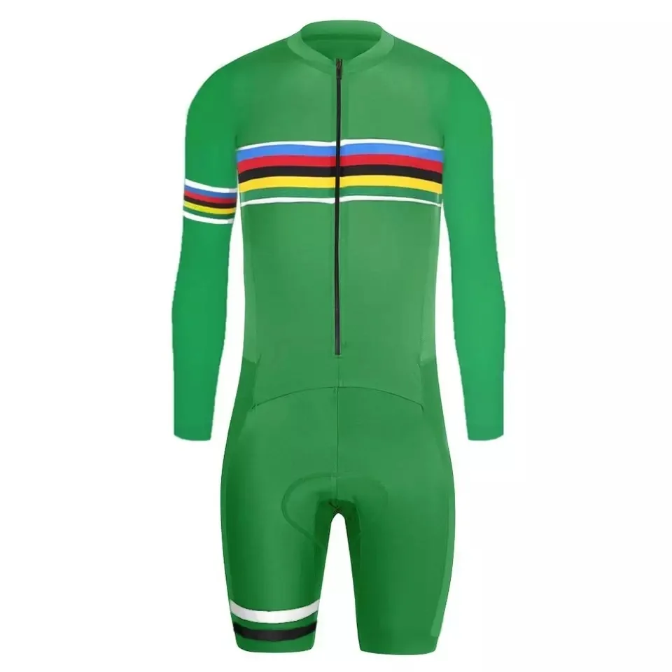 Новейший мужской триатлонный костюм, цельный, короткий рукав, Велоспорт Джерси, мужской велокостюм, комбинезон, велосипедное трико, Ropa ciclismo, набор - Цвет: 3-Pic Color