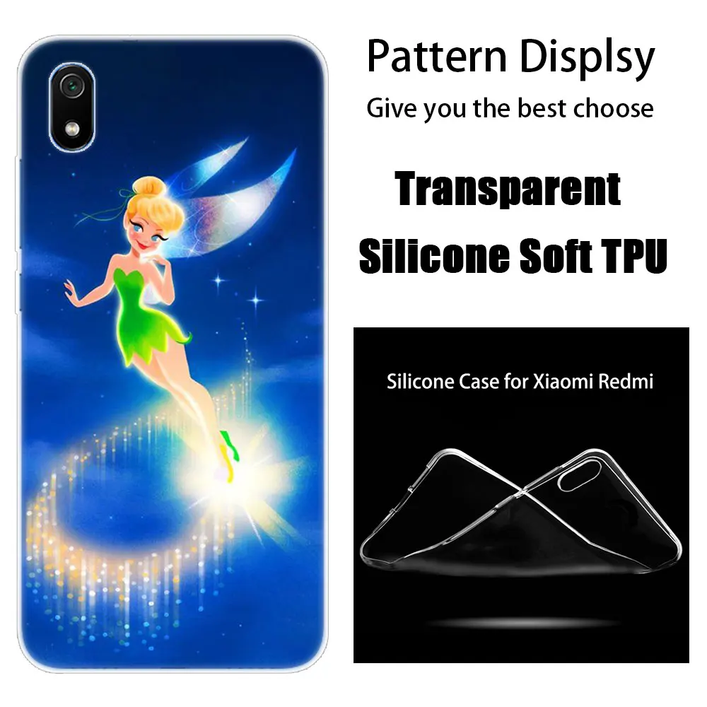 002 Роскошный силиконовый чехол принцессы Tinker bell для Xiaomi Redmi K20 Pro 7 7A 6 6A 4X5 Plus S2 GO Note 8 7 6 5 Pro 4 Fashion - Цвет: 002