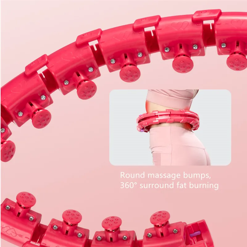 Magic Hoop Abdominal Exercise Loss Weights Fitness Hoop Home Massage Sports Hoops Adjustable Waist Training Ring Belly Trainer