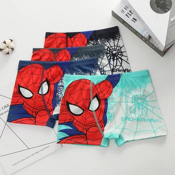 

1 Pcs/Lot Boys Boxer Briefs Kids Underwear Baby Boy Underpants Cartoon Spiderman Soft Children Panties 3-11years Super Hero