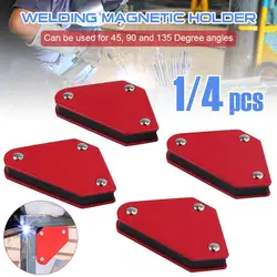 Capacité de localisation de soudage support magnétique, outil de soudage d'angle magnétique 45 °/90 °/135 ° support de soudage 9lb 4 pièces 