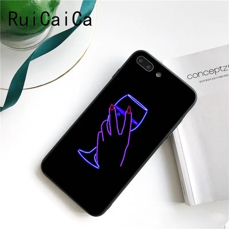 Black background fluorescent small pattern font neon