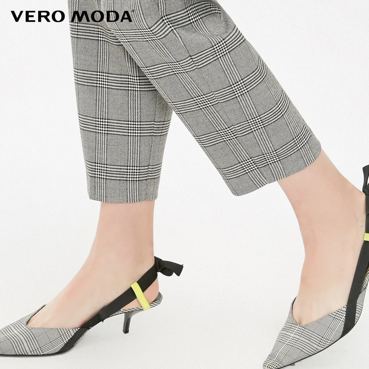 Vero Moda ретро плед ремень украшения досуг брюки | 319150512