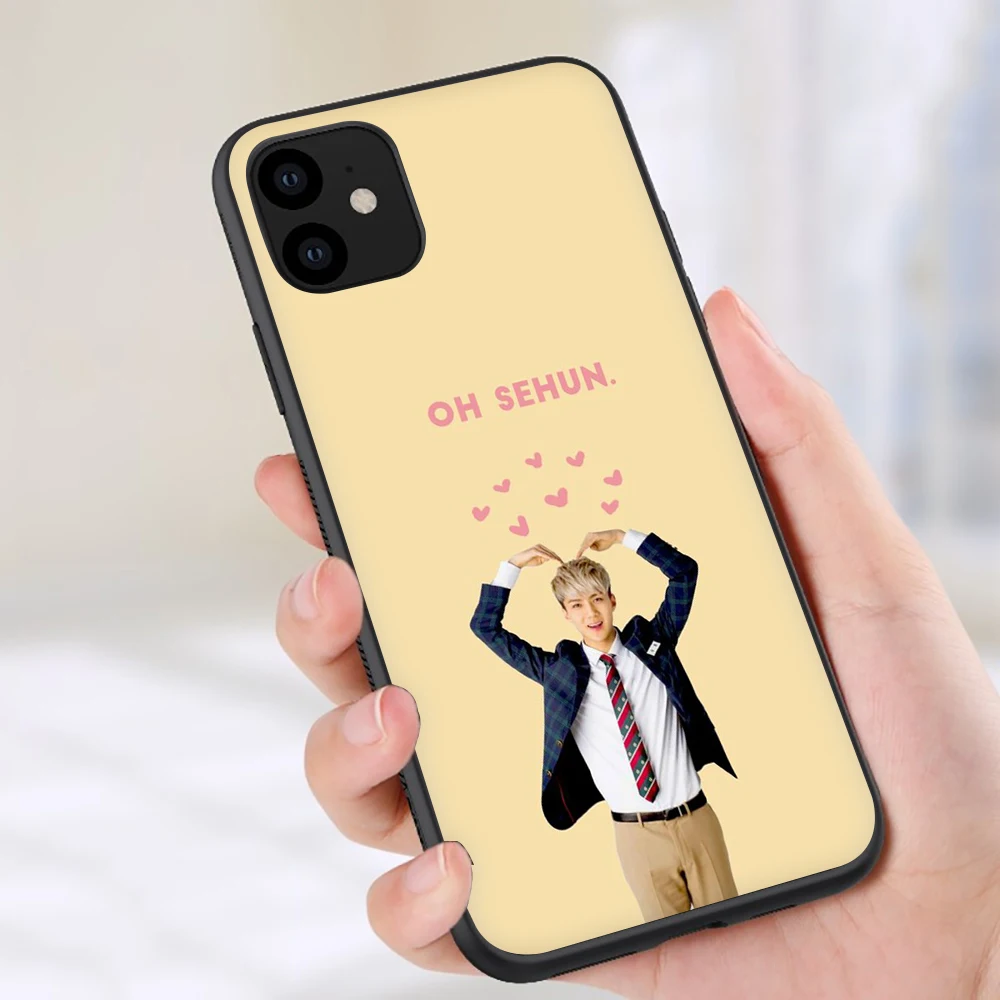 EXO sehun Мягкий силиконовый чехол для телефона чехол для iPhone 5 5S SE 6 6S 7 8 plus X XR XS 11 Pro Max - Цвет: B3