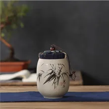 Слива Орхидея Бамбук Хризантема керамика удобно носить с собой мини путешествия чай caddy