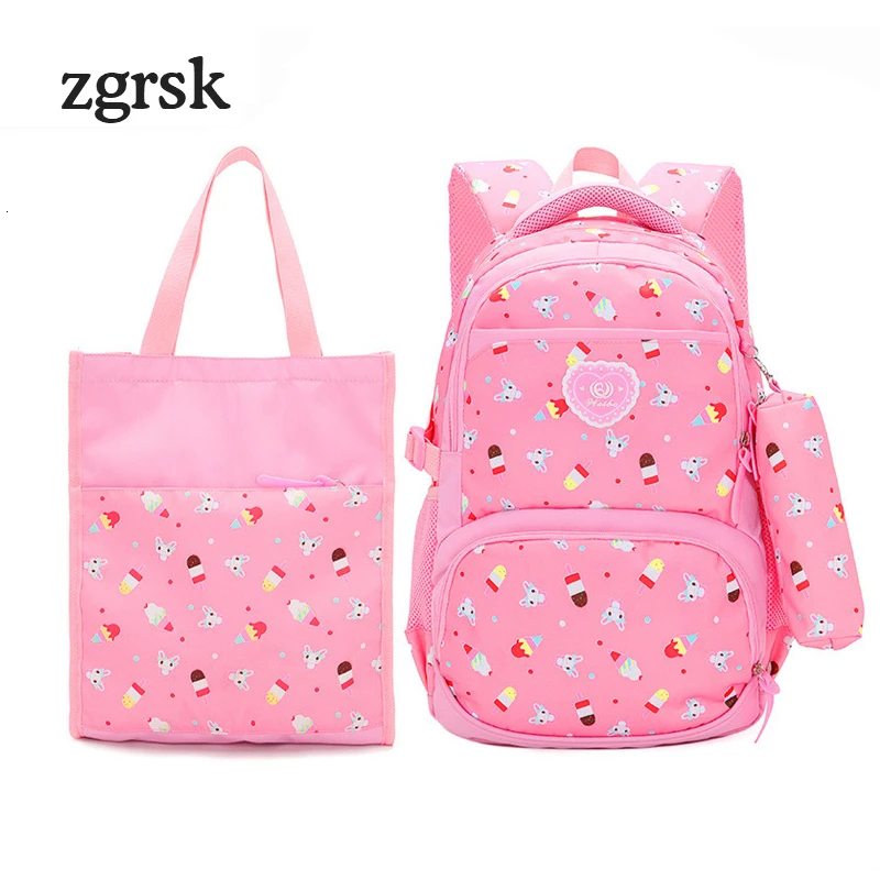 

3pcs/set School Bags Schoolbag Fashion Kids Lovely Backpacks For Children Teenage Girls School Student Printing Backpack Mochila